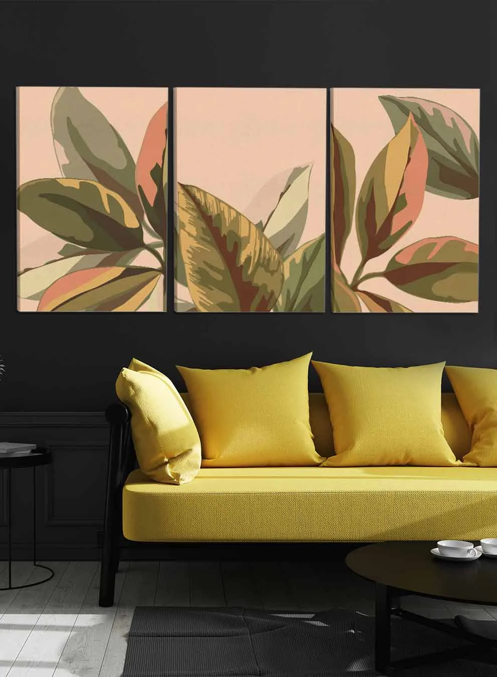 Abstract Floral Plants Paintings(set of 3)