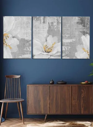 Abstract Flower Paintings(set of 3)