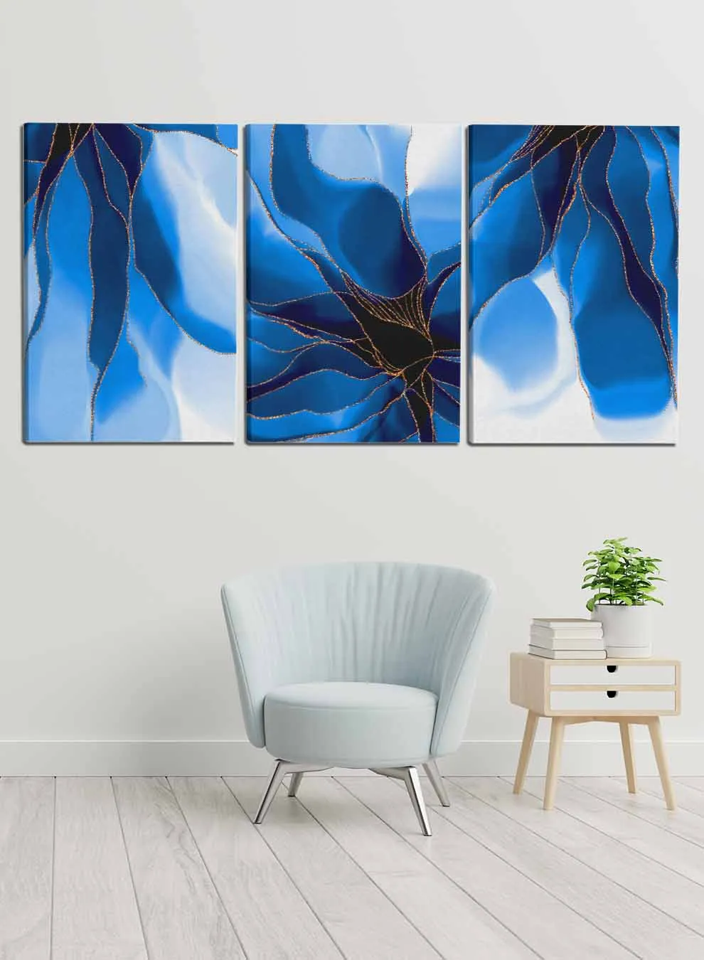 Abstract Fluid Art Watercolor Ink Paintings(set of 3)