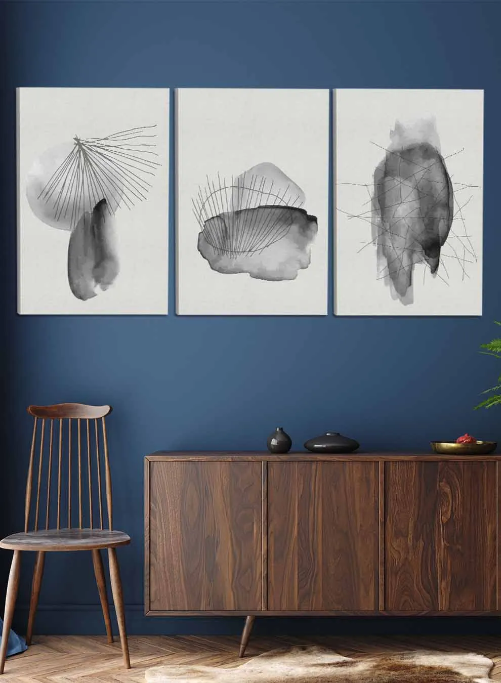 Abstract Hand Painted Paintings(set of 3)