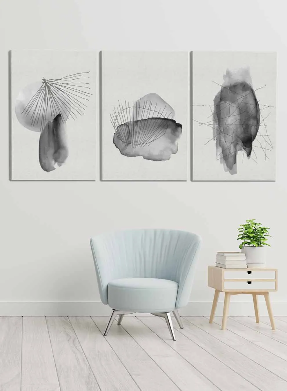 Abstract Hand Painted Paintings(set of 3)
