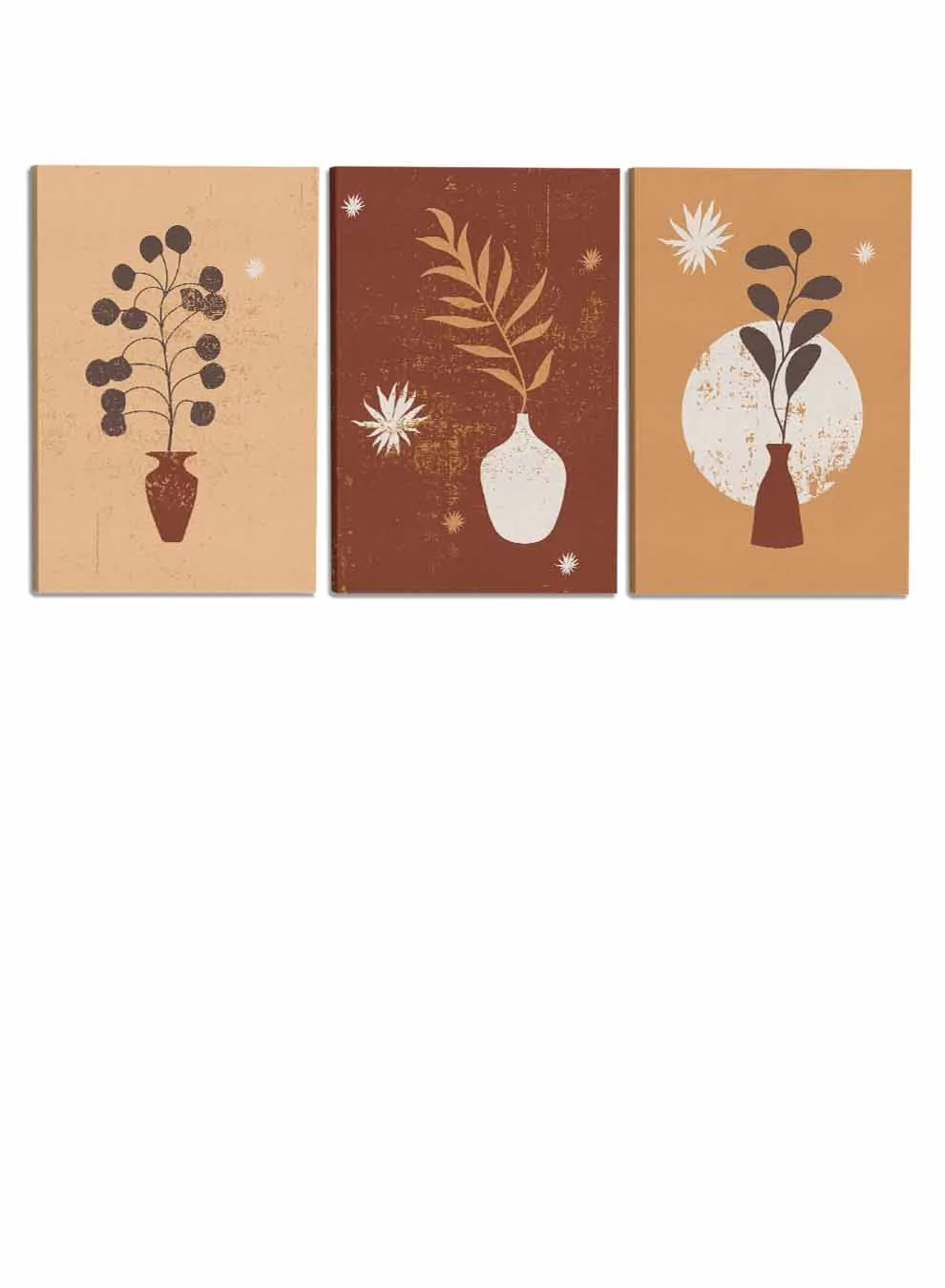 Abstract Neutral Boho Paintings(set of 3)