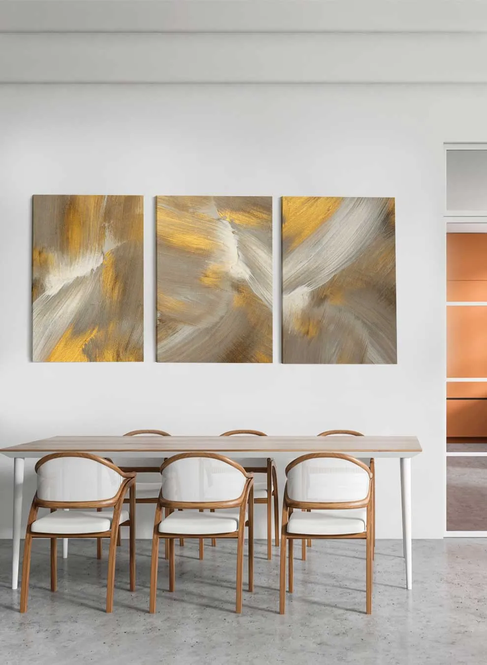 Abstract Oil Smear Paintings(set of 3)