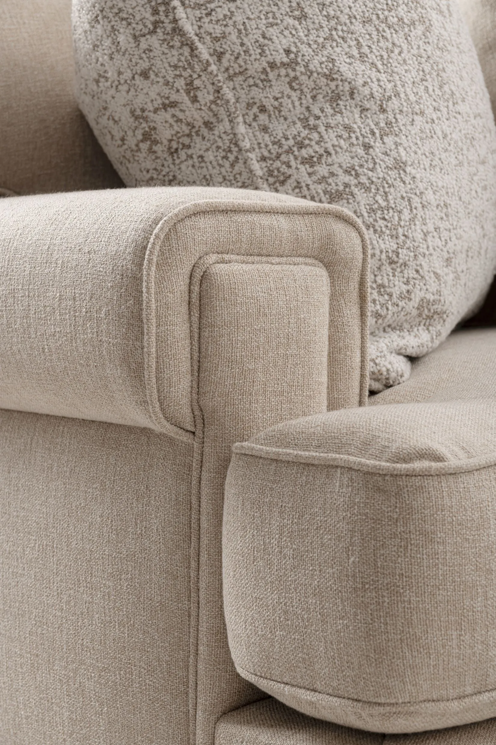 Ajda Beige 5 Seater Sofa