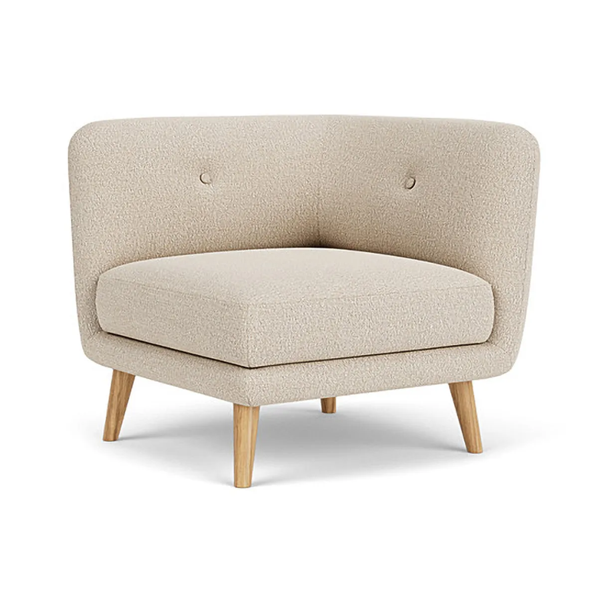 Alfred Boucle Left 1 Seater Modular Sofa