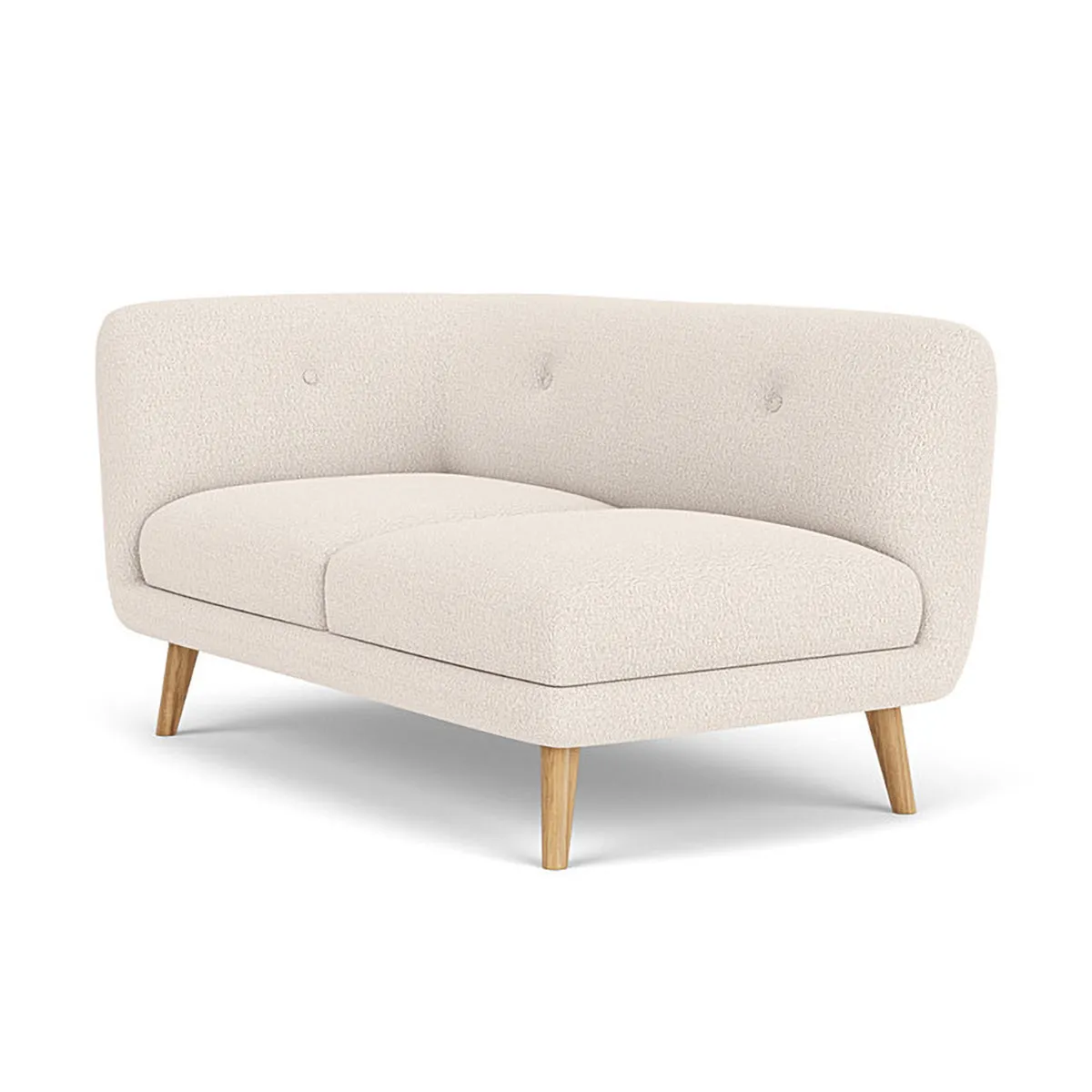Alfred Boucle Left 2 Seater Modular Sofa
