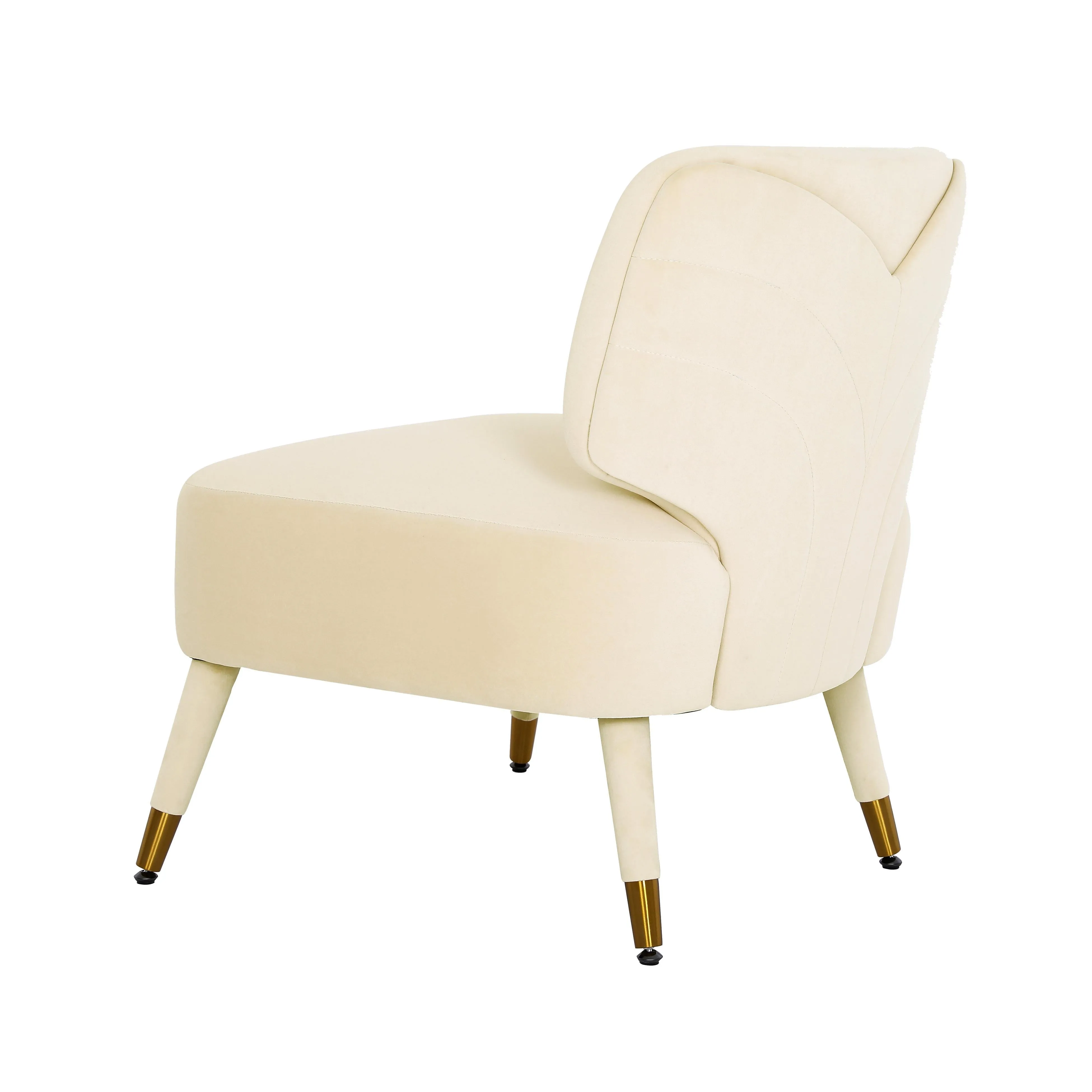 Athena Cream Velvet Accent Chair