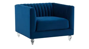 Aviator Navy Velvet Chair