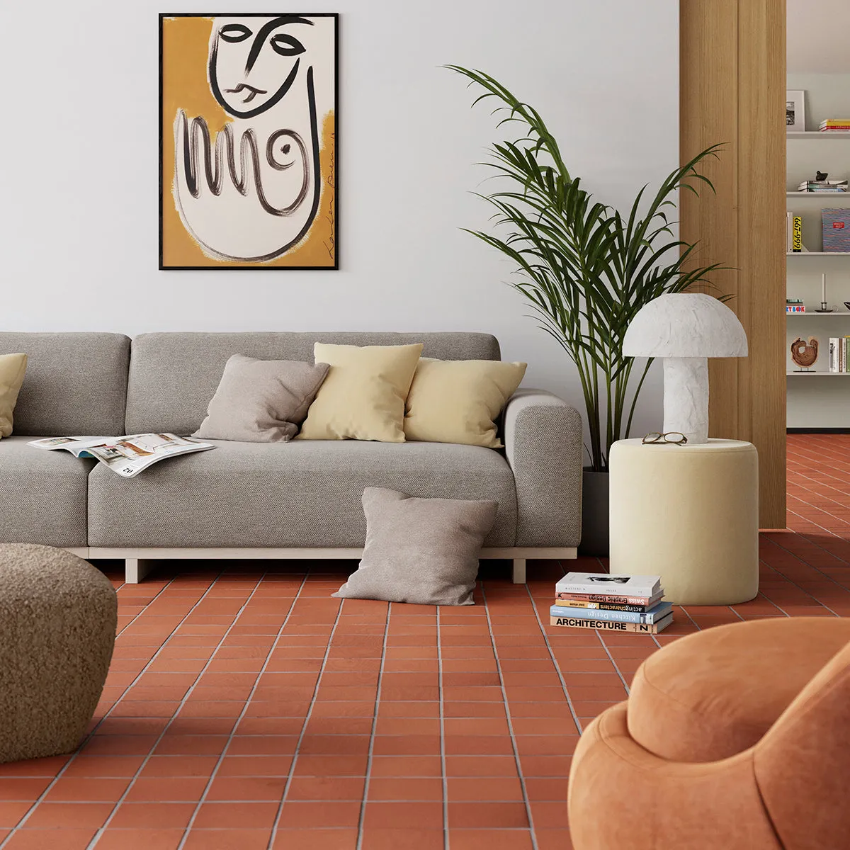 Aya Fabric 3.5 Seater Sofa