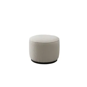 Beige Linen Ottoman W55.5xH44cm