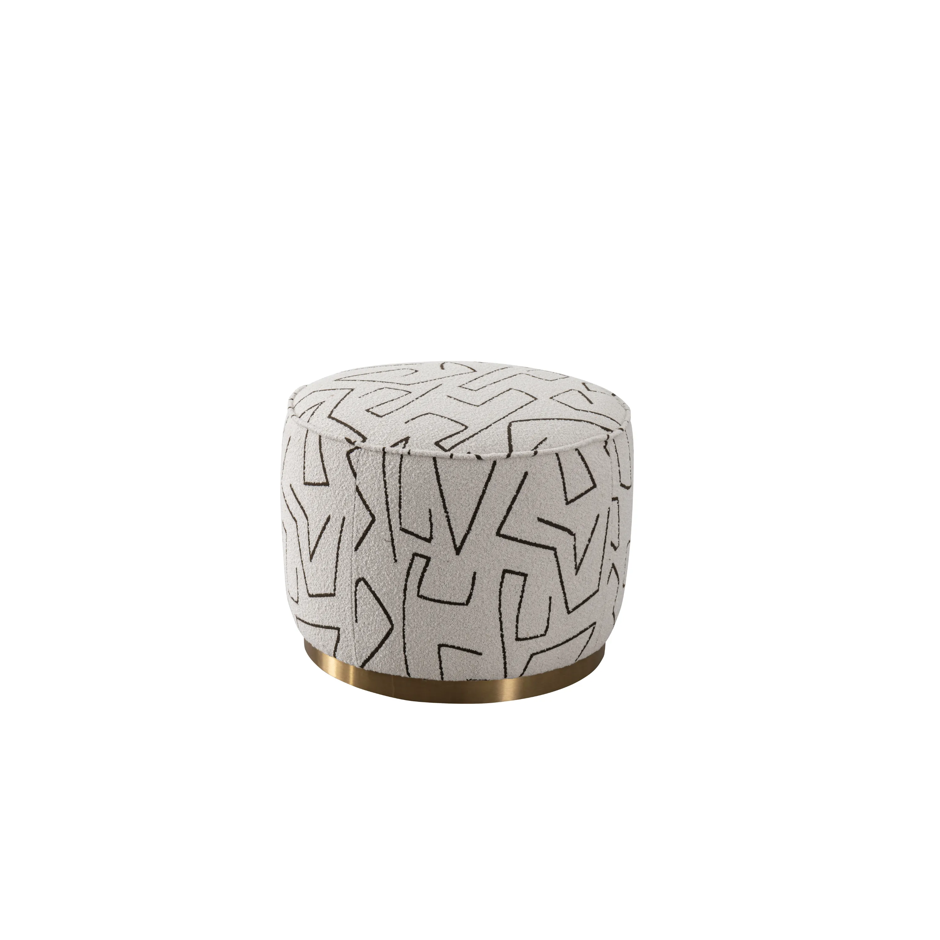 Beige Linen Ottoman W55.5xH44cm