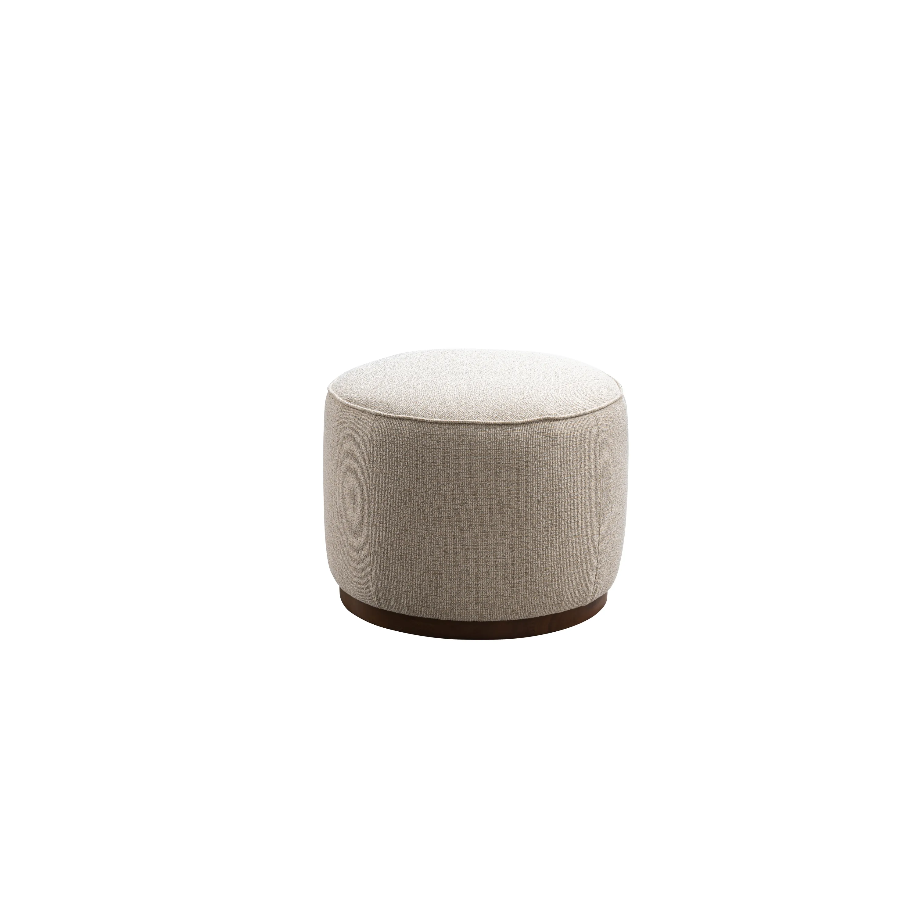 Beige Linen Ottoman W55.5xH44cm