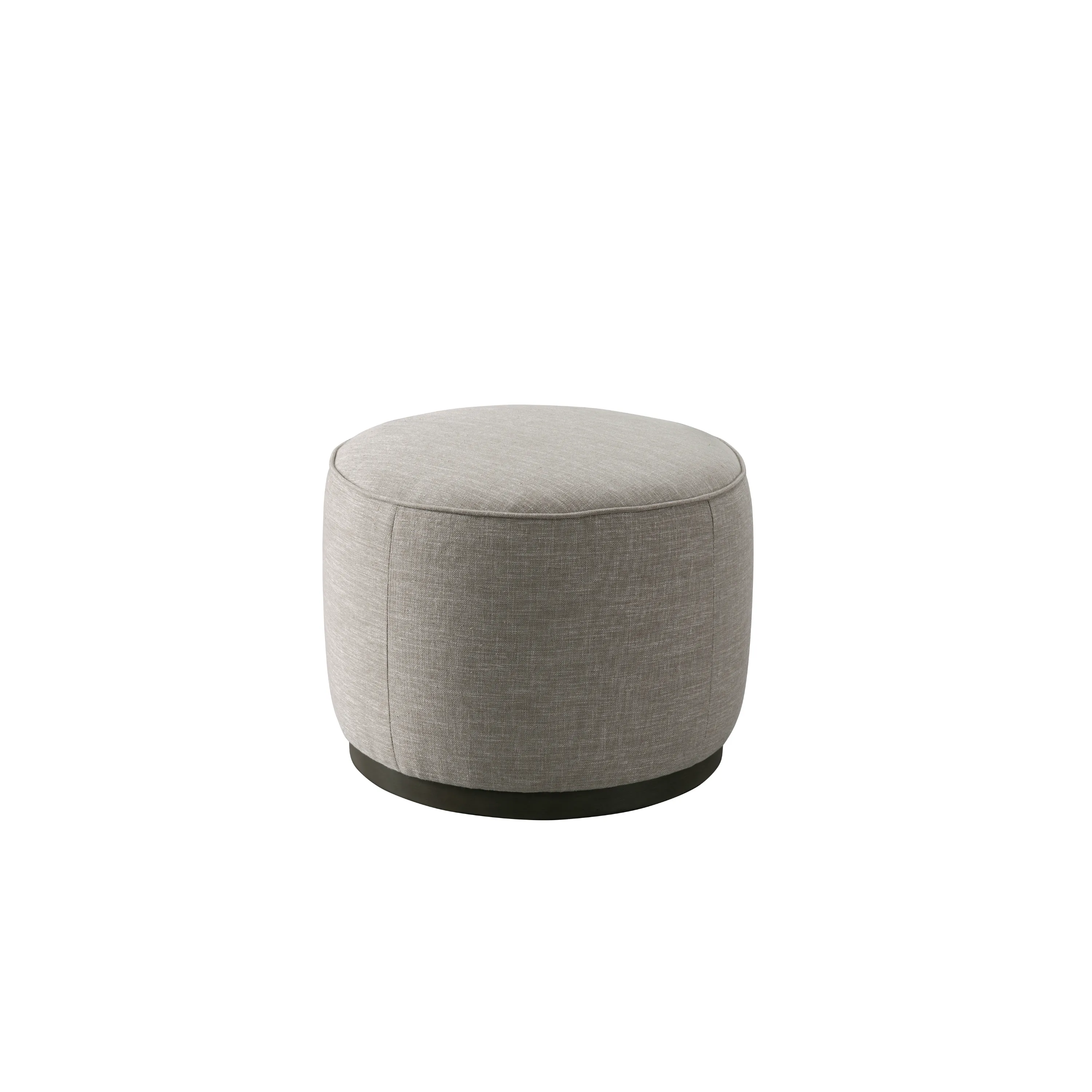 Beige Linen Ottoman W55.5xH44cm