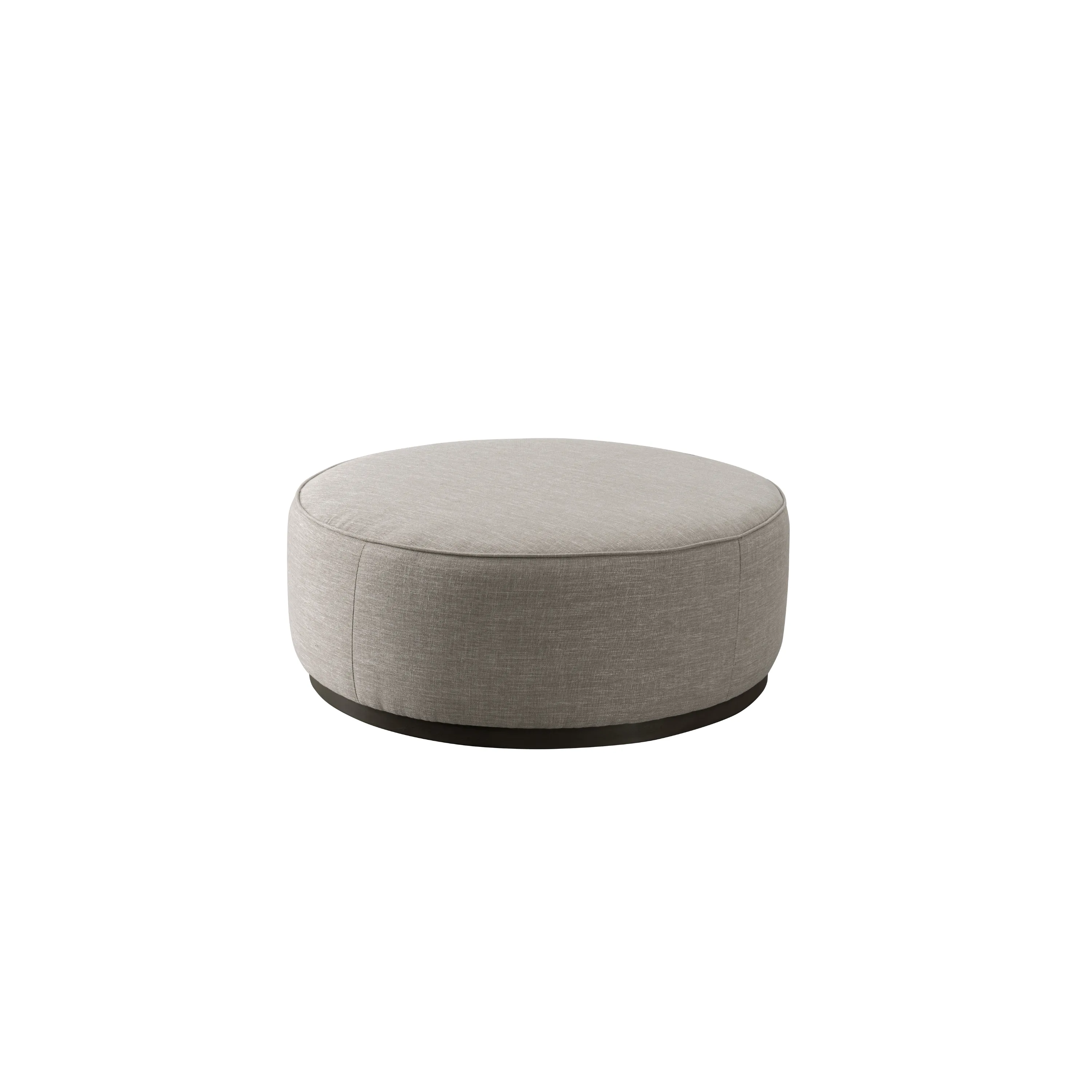 Beige Linen Ottoman W91xH36cm