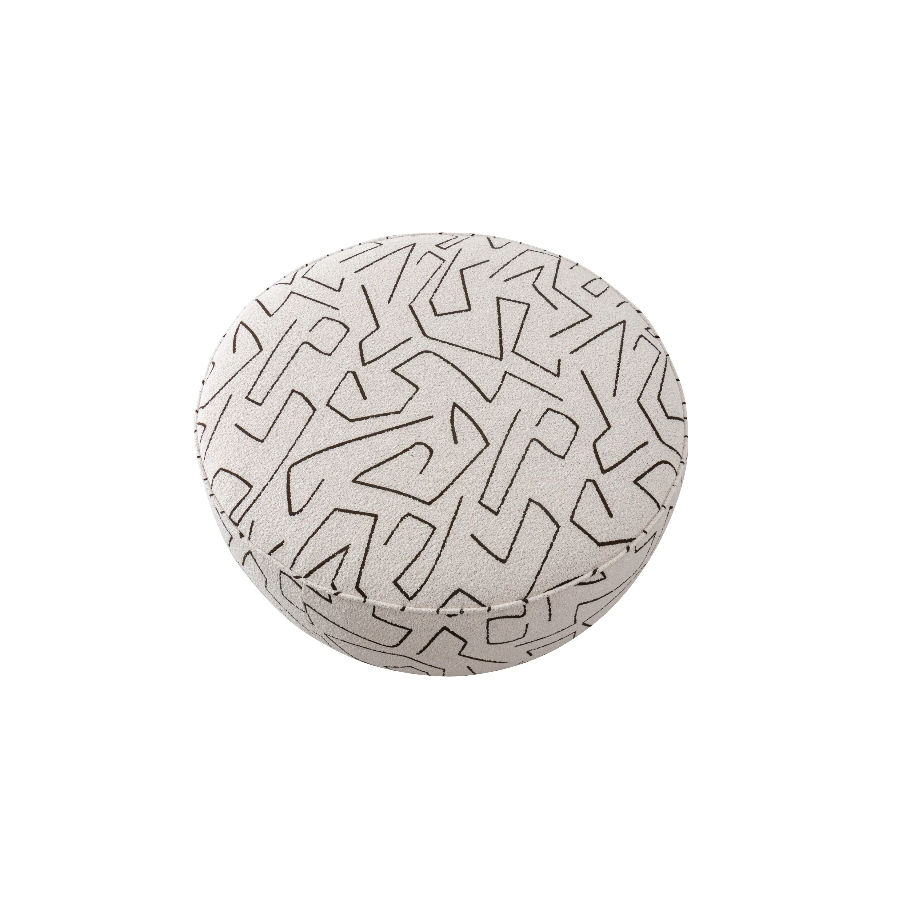 Beige Linen Ottoman W91xH36cm