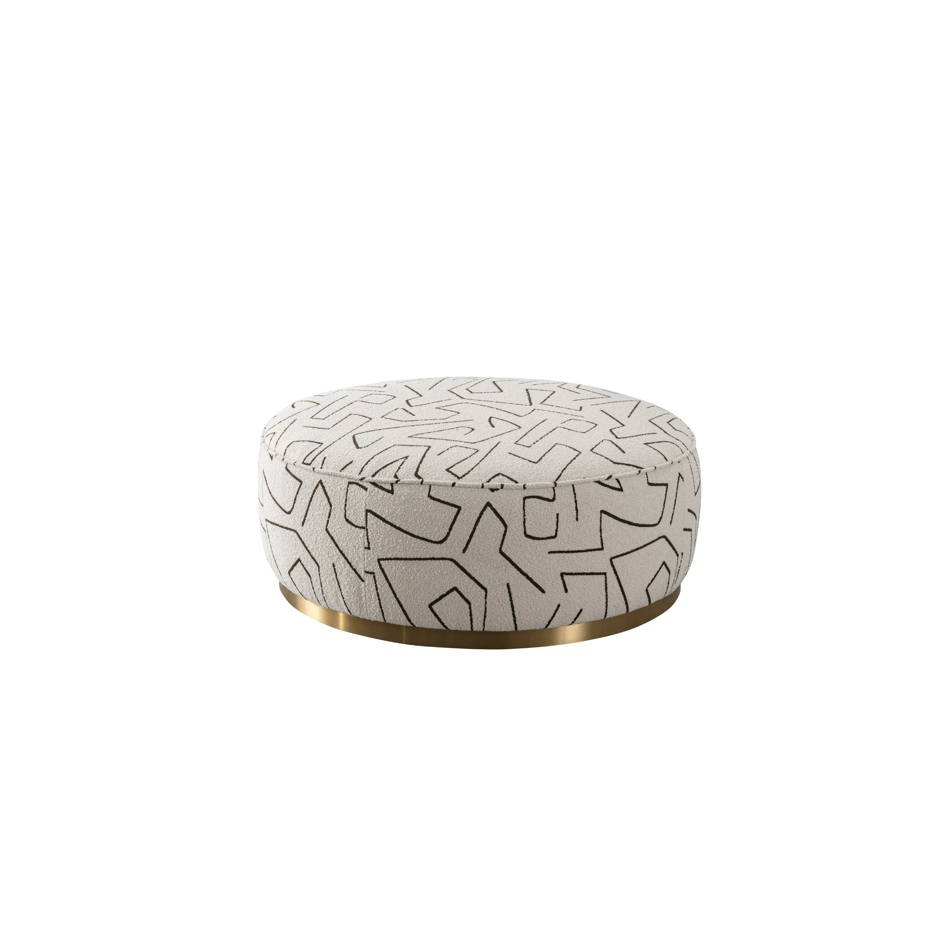 Beige Linen Ottoman W91xH36cm