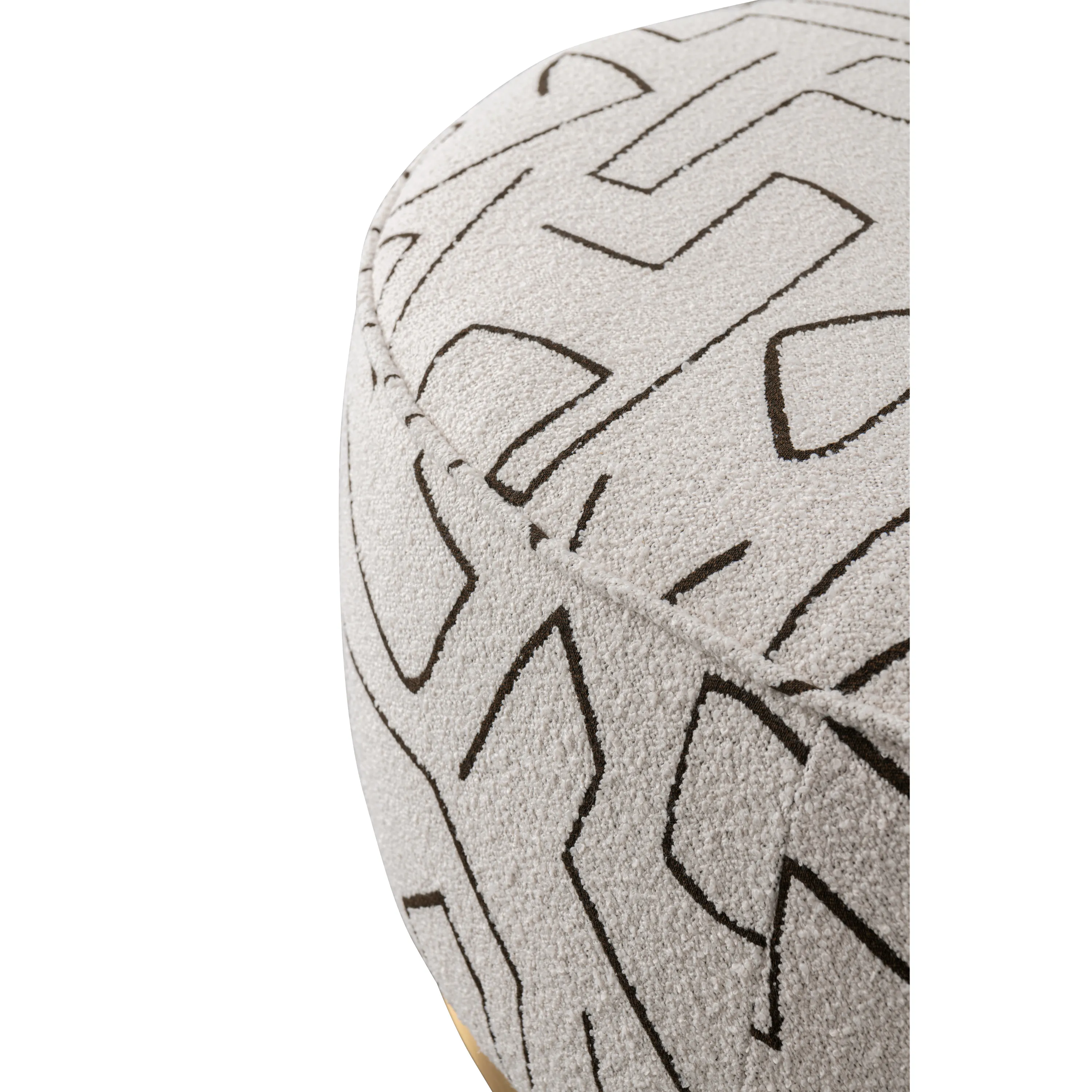 Beige Linen Ottoman W91xH36cm