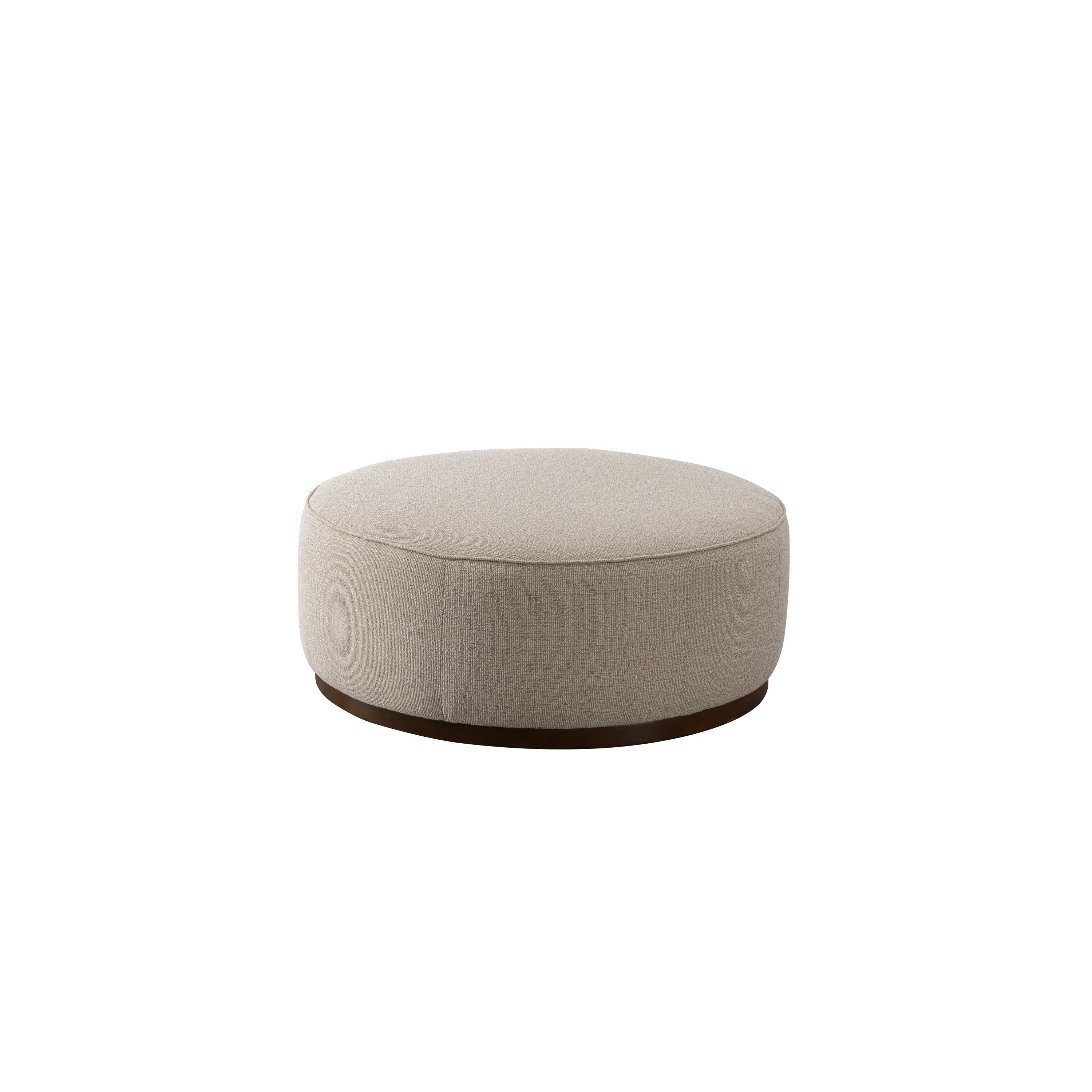 Beige Linen Ottoman W91xH36cm