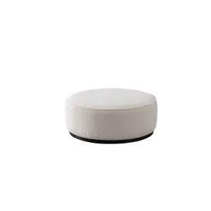 Beige Linen Ottoman W91xH36cm