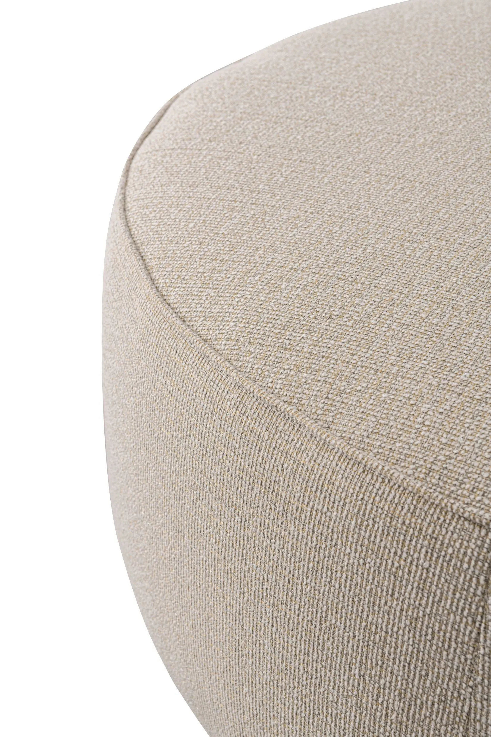 Beige Linen Ottoman W91xH36cm