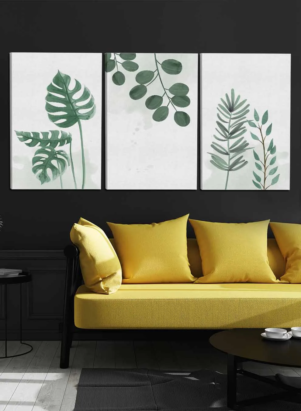 Botanic Wild Leaves Paintings(set of 3)