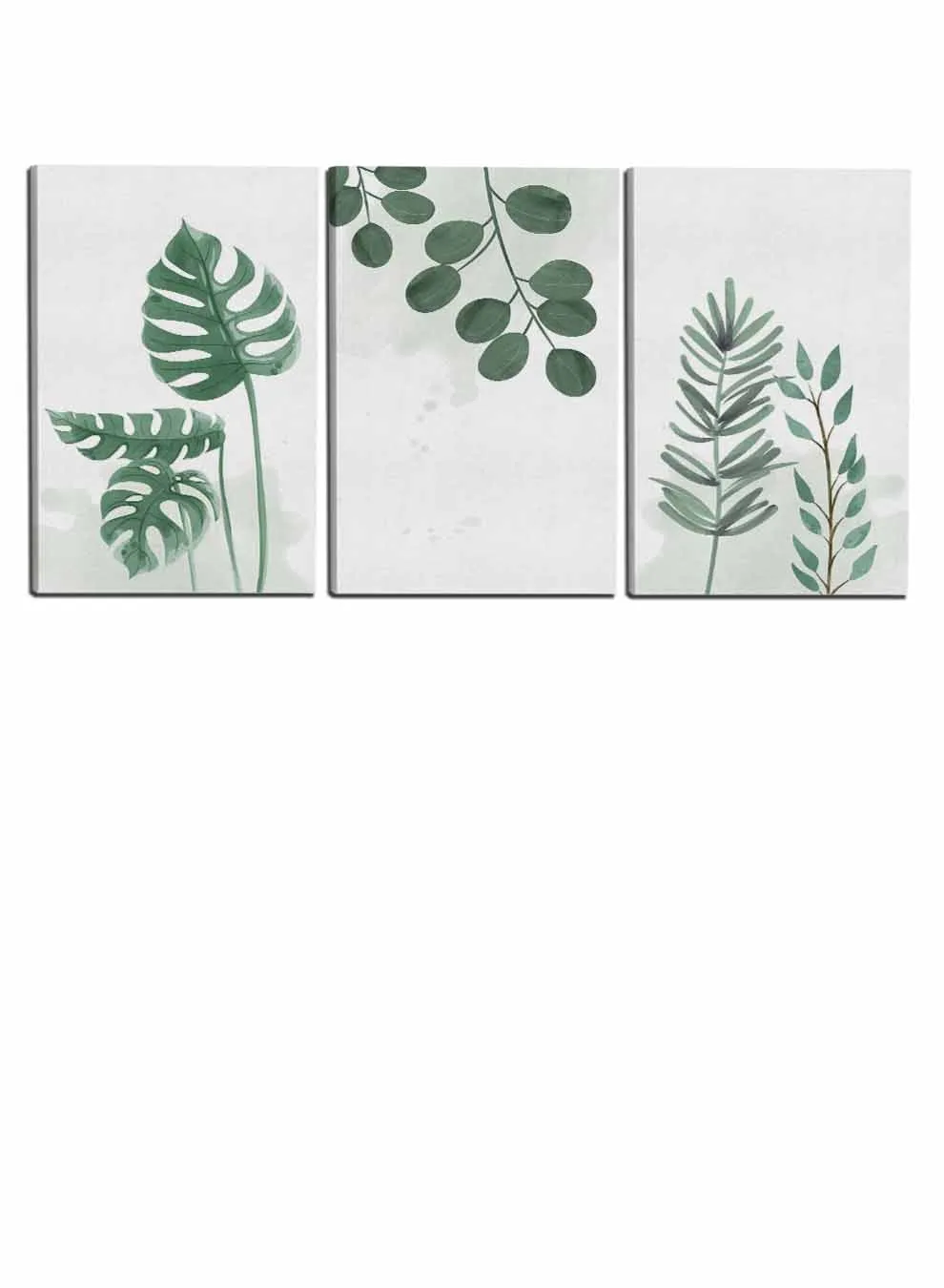 Botanic Wild Leaves Paintings(set of 3)