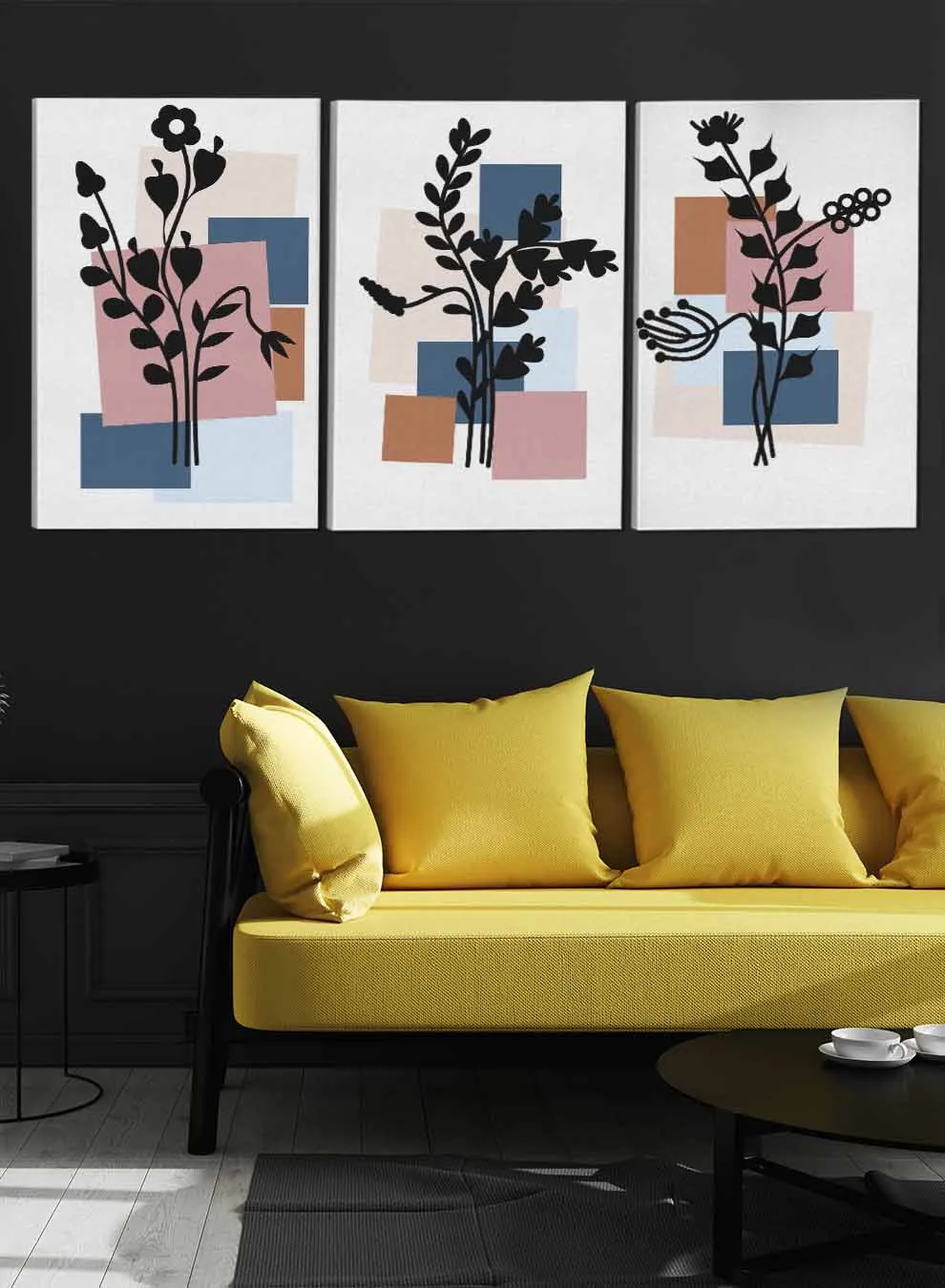 Botanical Flowers Paintings(set of 3)