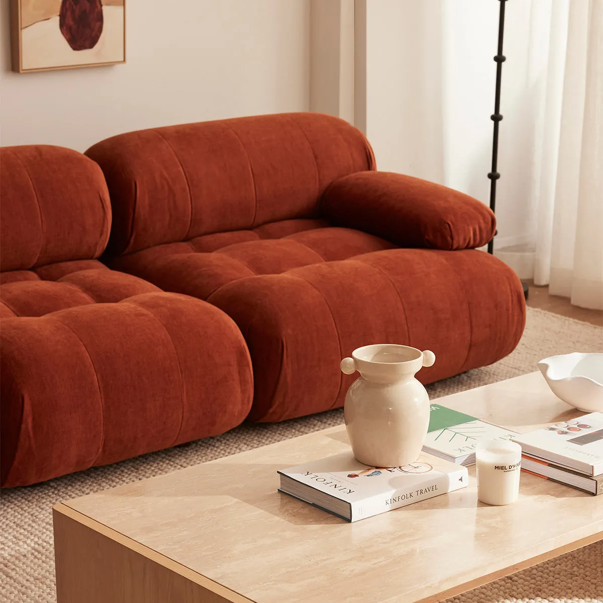 Bowie Textured Velvet 2 Seat Sofa