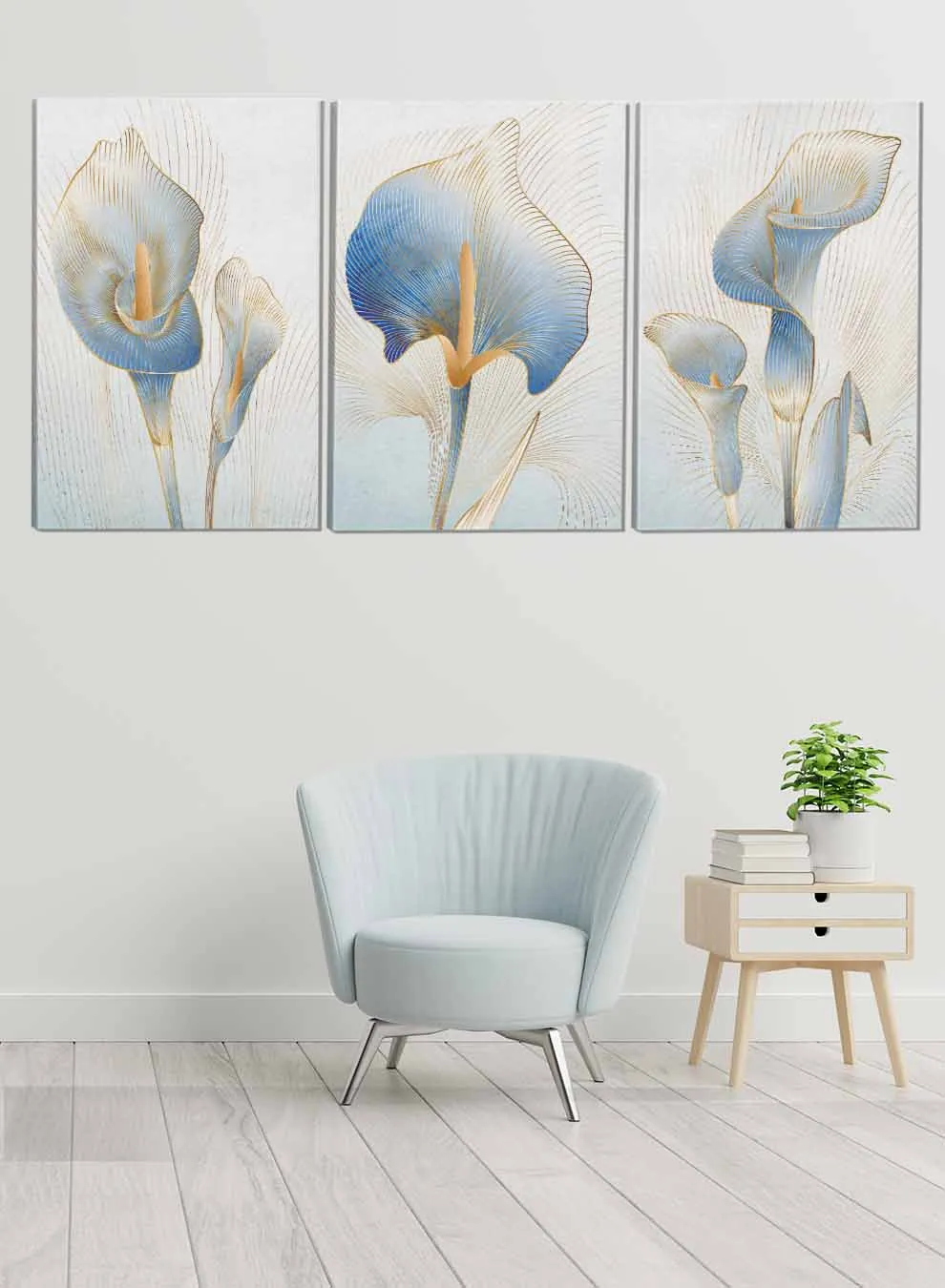 Calla Flower Abstract Paintings(set of 3)
