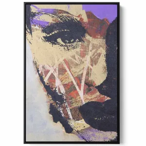 Canvas Wall Art Stretched Over Wooden Frame with Black Floating Frame