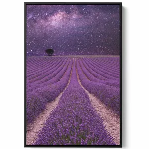Canvas Wall Art Stretched Over Wooden Frame with Black Floating Frame