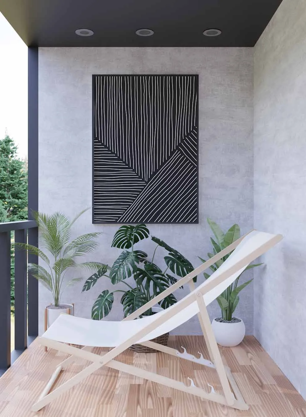 Canvas Wall Art Stretched Over Wooden Frame with Black Floating Frame