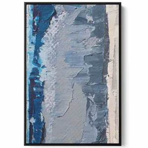 Canvas Wall Art Stretched Over Wooden Frame with Black Floating Frame
