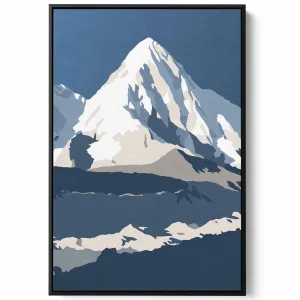 Canvas Wall Art Stretched Over Wooden Frame with Black Floating Frame