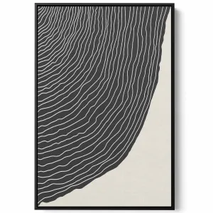 Canvas Wall Art Stretched Over Wooden Frame with Black Floating Frame