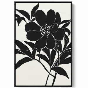 Canvas Wall Art Stretched Over Wooden Frame with Black Floating Frame