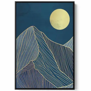 Canvas Wall Art Stretched Over Wooden Frame with Black Floating Frame