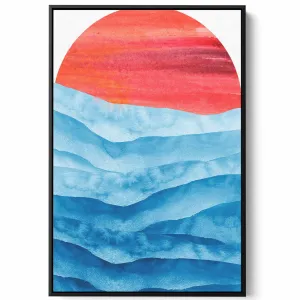 Canvas Wall Art Stretched Over Wooden Frame with Black Floating Frame