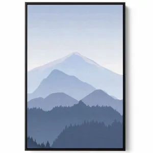 Canvas Wall Art Stretched Over Wooden Frame with Black Floating Frame