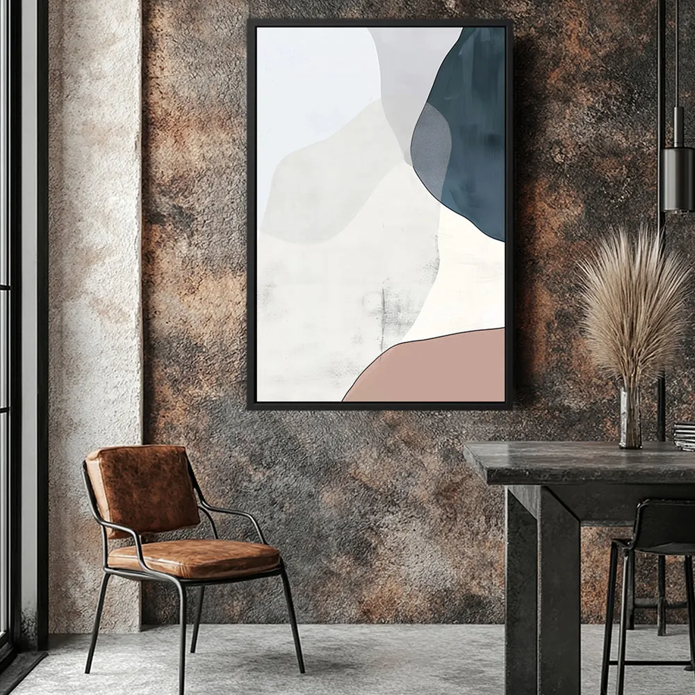 Canvas Wall Art Stretched Over Wooden Frame with Floating Frame and Abstract Painting CV4101