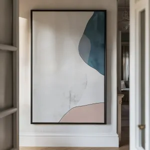 Canvas Wall Art Stretched Over Wooden Frame with Floating Frame and Abstract Painting CV4101