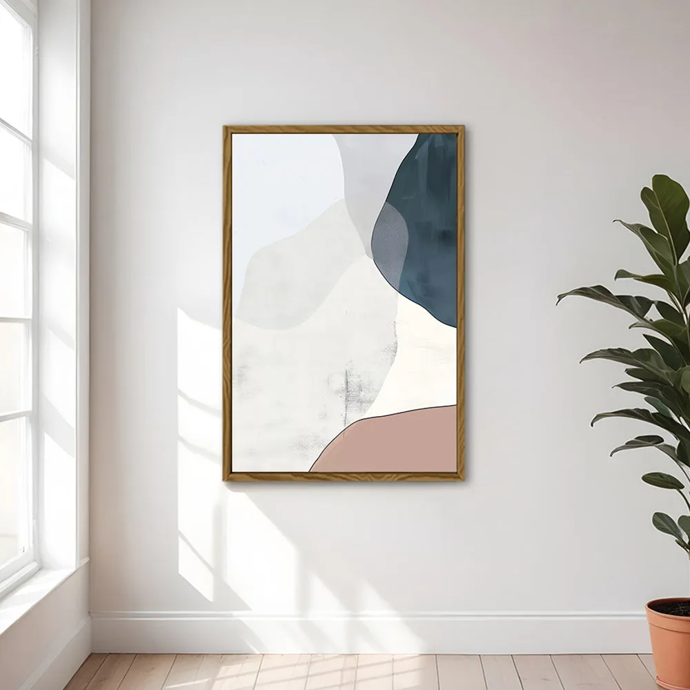 Canvas Wall Art Stretched Over Wooden Frame with Floating Frame and Abstract Painting CV4101