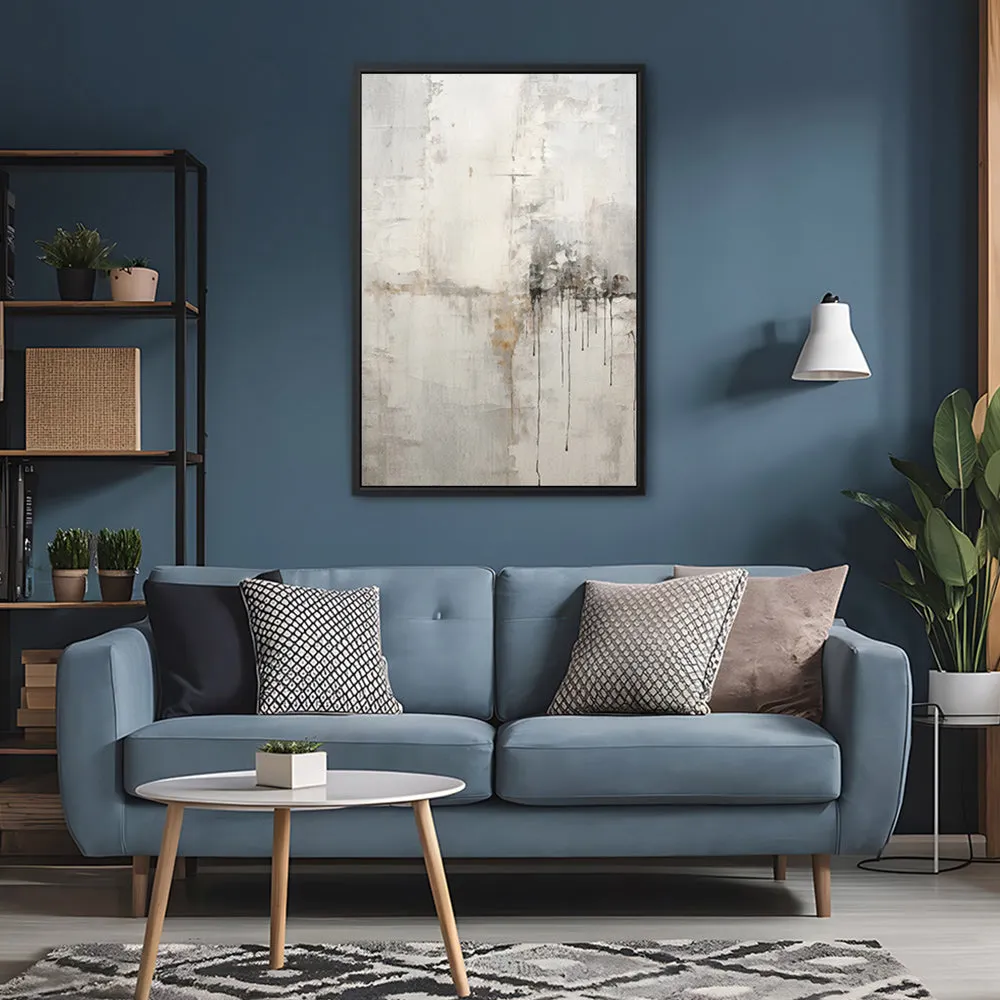Canvas Wall Art Stretched Over Wooden Frame with Floating Frame and Abstract Painting CV4107