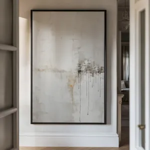 Canvas Wall Art Stretched Over Wooden Frame with Floating Frame and Abstract Painting CV4107