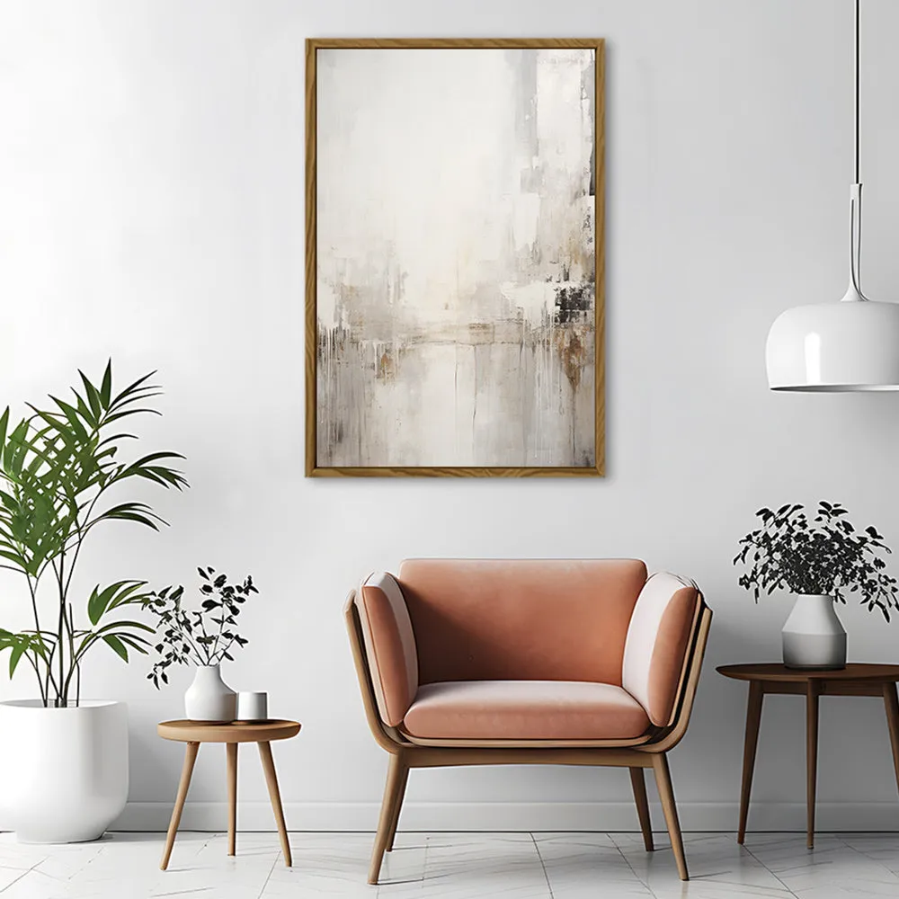 Canvas Wall Art Stretched Over Wooden Frame with Floating Frame and Abstract Painting CV4109