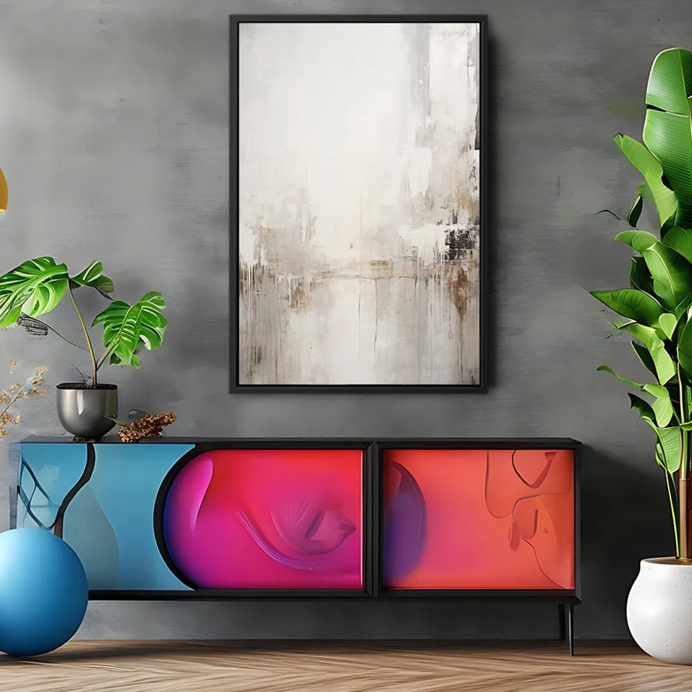 Canvas Wall Art Stretched Over Wooden Frame with Floating Frame and Abstract Painting CV4109