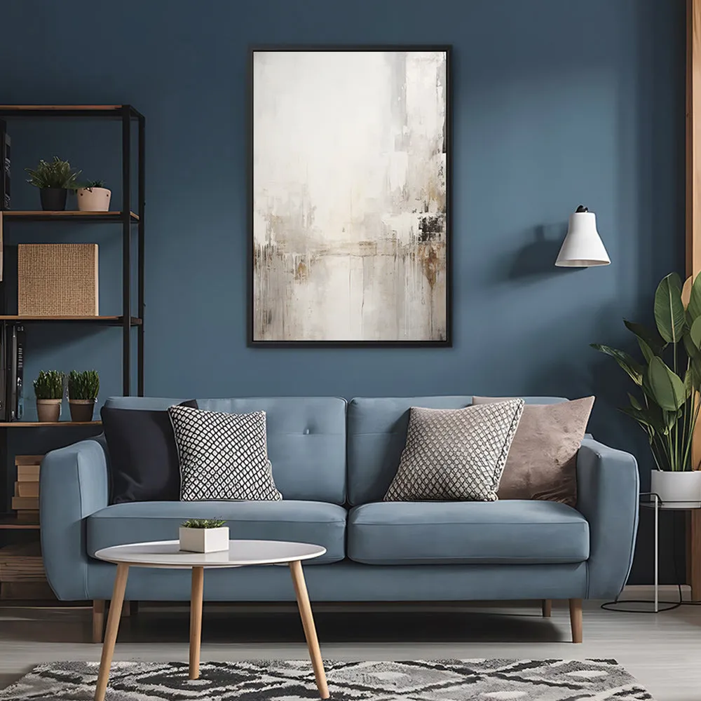 Canvas Wall Art Stretched Over Wooden Frame with Floating Frame and Abstract Painting CV4109