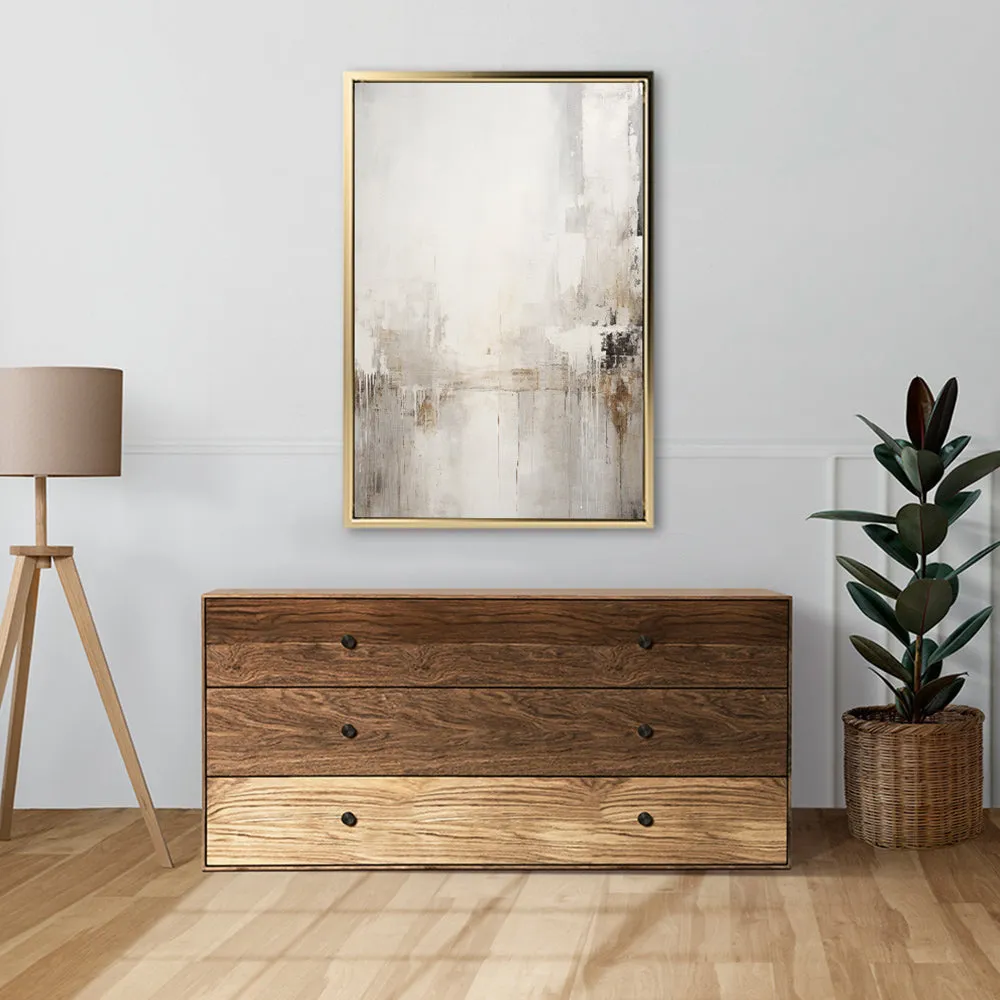 Canvas Wall Art Stretched Over Wooden Frame with Floating Frame and Abstract Painting CV4109
