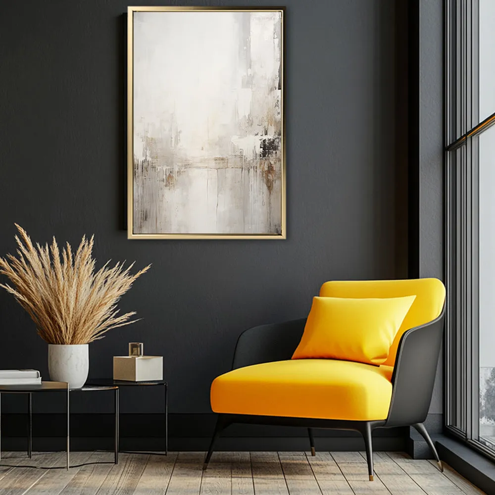 Canvas Wall Art Stretched Over Wooden Frame with Floating Frame and Abstract Painting CV4109