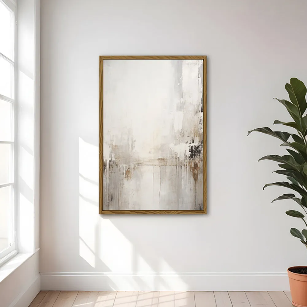 Canvas Wall Art Stretched Over Wooden Frame with Floating Frame and Abstract Painting CV4109